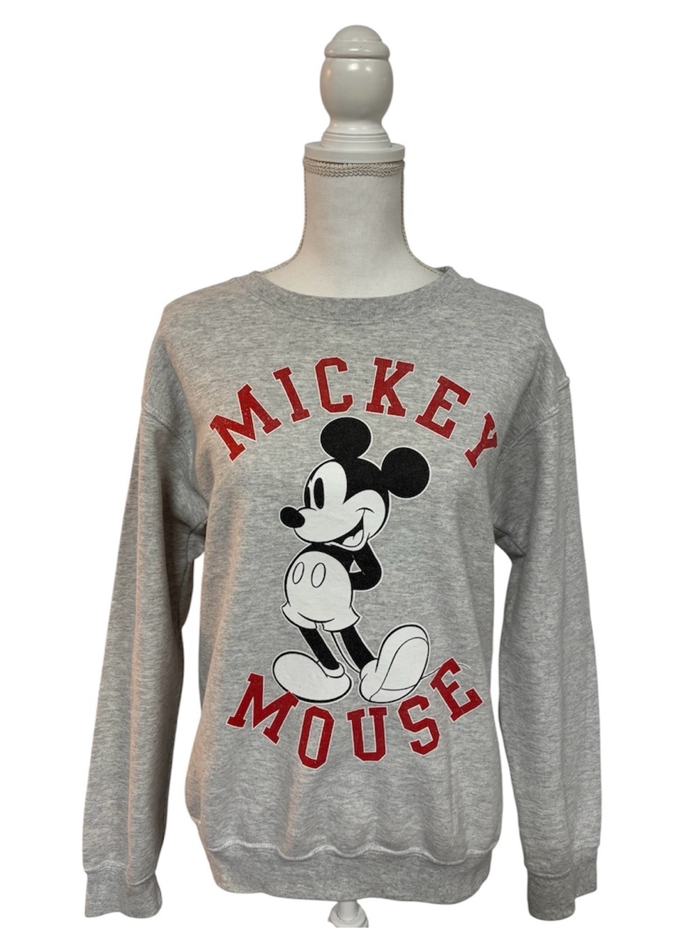 Classic Disney Mickey Mouse Grey Sweatshirt Size Small